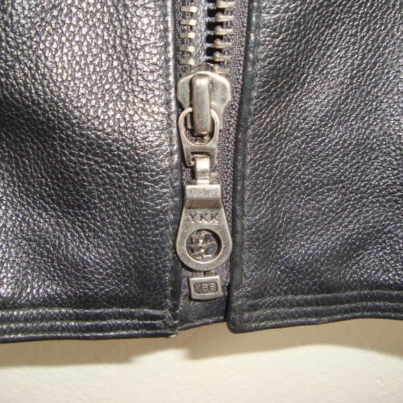 NEW FIRST Mfg. Co. Leather Gear Black Jacket w/Removable Quilted Liner Size L - Picture 16 of 16